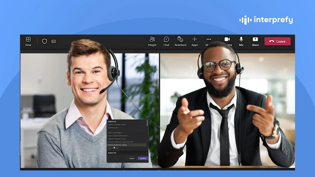 Live language translation for Microsoft Teams