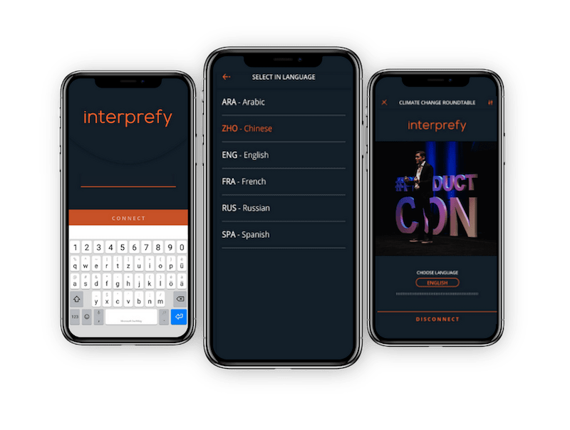 Interprefy mobile app