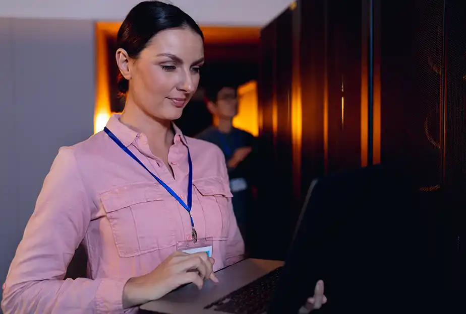 Interprefy - Events - Ai Speech Translation - User on Laptop